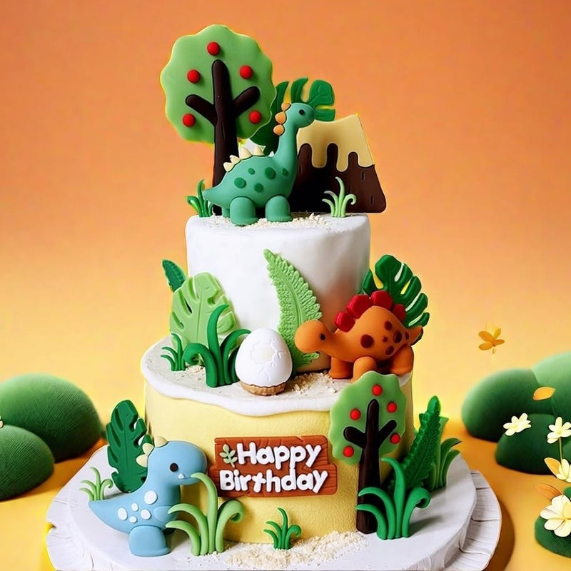 LAST HOE DOWN Dinosaur Cake Decor Dinosaur Baby Birthday Cake Decor Dinosaur Theme Party Supplies - Image 3